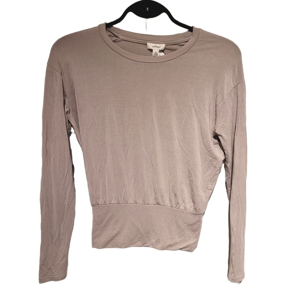 Wilfred Sweaters - Aritzia Wilfred xxs beige long sleeve blouse